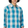 imageAmazon Essentials Mens RegularFit LongSleeve Casual Poplin ShirtBlue White Buffalo Plaid