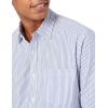 imageAmazon Essentials Mens RegularFit LongSleeve Casual Poplin ShirtBlue White Vertical Stripe