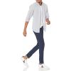 imageAmazon Essentials Mens RegularFit LongSleeve Casual Poplin ShirtBlue White Vertical Stripe