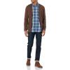 imageAmazon Essentials Mens RegularFit LongSleeve Casual Poplin ShirtNavy Medium Plaid