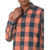 imageAmazon Essentials Mens RegularFit LongSleeve Casual Poplin ShirtNavy Orange Buffalo