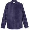 imageAmazon Essentials Mens RegularFit LongSleeve Casual Poplin ShirtNavy Windowpane