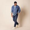 imageAmazon Essentials Mens RegularFit LongSleeve Chambray ShirtBlue