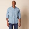 imageAmazon Essentials Mens RegularFit LongSleeve Chambray ShirtBlue
