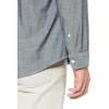 imageAmazon Essentials Mens RegularFit LongSleeve Chambray ShirtGrey
