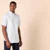 imageAmazon Essentials Mens RegularFit Short Sleeve Stretch Oxford Shirt with PocketLight Grey