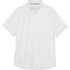 imageAmazon Essentials Mens RegularFit Short Sleeve Stretch Oxford Shirt with PocketLight Grey Vertical Stripe