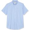 imageAmazon Essentials Mens RegularFit Short Sleeve Stretch Oxford Shirt with PocketPowder Blue