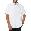 imageAmazon Essentials Mens RegularFit Short Sleeve Stretch Oxford Shirt with PocketPowder Blue Vertical Stripe