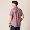 imageAmazon Essentials Mens RegularFit ShortSleeve ButtonDown Chambray ShirtBurgundy