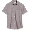 imageAmazon Essentials Mens RegularFit ShortSleeve ButtonDown Chambray ShirtDark Grey