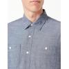 imageAmazon Essentials Mens RegularFit ShortSleeve ButtonDown Chambray ShirtGrey