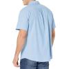 imageAmazon Essentials Mens RegularFit ShortSleeve ButtonDown Chambray ShirtLight Blue