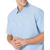 imageAmazon Essentials Mens RegularFit ShortSleeve ButtonDown Chambray ShirtLight Blue