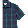 imageAmazon Essentials Mens RegularFit ShortSleeve ButtonDown Chambray ShirtNavy Gradient Stripes