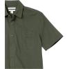 imageAmazon Essentials Mens RegularFit ShortSleeve ButtonDown Chambray ShirtOlive