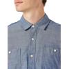 imageAmazon Essentials Mens RegularFit ShortSleeve ButtonDown Chambray ShirtRinsed
