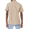 imageAmazon Essentials Mens RegularFit ShortSleeve ButtonDown Chambray ShirtTan