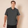 imageAmazon Essentials Mens RegularFit ShortSleeve Print ShirtBlack Floral