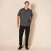imageAmazon Essentials Mens RegularFit ShortSleeve Print ShirtBlack Floral