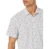 imageAmazon Essentials Mens RegularFit ShortSleeve Print ShirtBlack White Geo Print