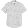 imageAmazon Essentials Mens RegularFit ShortSleeve Print ShirtBlack White Geo Print
