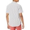 imageAmazon Essentials Mens RegularFit ShortSleeve Print ShirtBlack White Geo Print