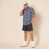imageAmazon Essentials Mens RegularFit ShortSleeve Print ShirtBlue Fish