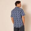 imageAmazon Essentials Mens RegularFit ShortSleeve Print ShirtBlue Fish