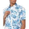 imageAmazon Essentials Mens RegularFit ShortSleeve Print ShirtBlue Floral Print