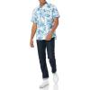 imageAmazon Essentials Mens RegularFit ShortSleeve Print ShirtBlue Floral Print