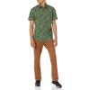 imageAmazon Essentials Mens RegularFit ShortSleeve Print ShirtOlive Flowers