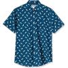imageAmazon Essentials Mens RegularFit ShortSleeve Print ShirtTeal Blue Birds