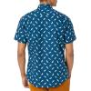 imageAmazon Essentials Mens RegularFit ShortSleeve Print ShirtTeal Blue Birds