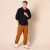 imageAmazon Essentials Mens RelaxedFit Knit Polo SweaterBlack