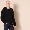 imageAmazon Essentials Mens RelaxedFit Knit Polo SweaterBlack