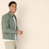 imageAmazon Essentials Mens RelaxedFit Lightweight Stretch ZipUp Bomber JacketDark Olive