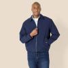 imageAmazon Essentials Mens RelaxedFit Lightweight Stretch ZipUp Bomber JacketNavy