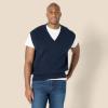 imageAmazon Essentials Mens RelaxedFit VNeck Sweater VestNavy