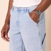 imageAmazon Essentials Mens RelaxedFit Workwear Carpenter JeanLight Blue Wash