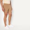 imageAmazon Essentials Mens SlimFit 5quot FlatFront Comfort Stretch Chino Short Previously GoodthreadsDark Khaki Brown