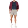 imageAmazon Essentials Mens SlimFit 5quot FlatFront Comfort Stretch Chino Short Previously GoodthreadsLight Grey