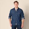 imageAmazon Essentials Mens SlimFit LongSleeve Denim Shirt with Snap ButtonsBlue