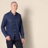 imageAmazon Essentials Mens SlimFit LongSleeve Denim Shirt with Snap ButtonsBlue