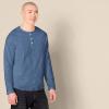 imageAmazon Essentials Mens SlimFit LongSleeve Henley ShirtBlue Heather