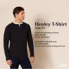 imageAmazon Essentials Mens SlimFit LongSleeve Henley ShirtCharcoal HeatherBurgundy