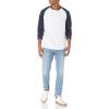 imageAmazon Essentials Mens SlimFit LongSleeve Henley ShirtNavy White