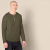 imageAmazon Essentials Mens SlimFit LongSleeve Henley ShirtOlive Heather