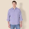 imageAmazon Essentials Mens SlimFit LongSleeve Poplin ShirtBlue Grey White Plaid