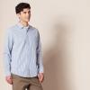 imageAmazon Essentials Mens SlimFit LongSleeve Poplin ShirtBlue White Vertical Stripe